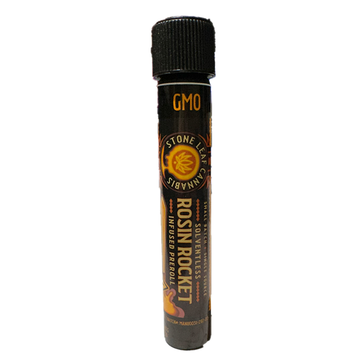 Photograph of product: GMO | .5g au chocolat Infused Pre-Roll | Stone Leaf Rosin Rockets