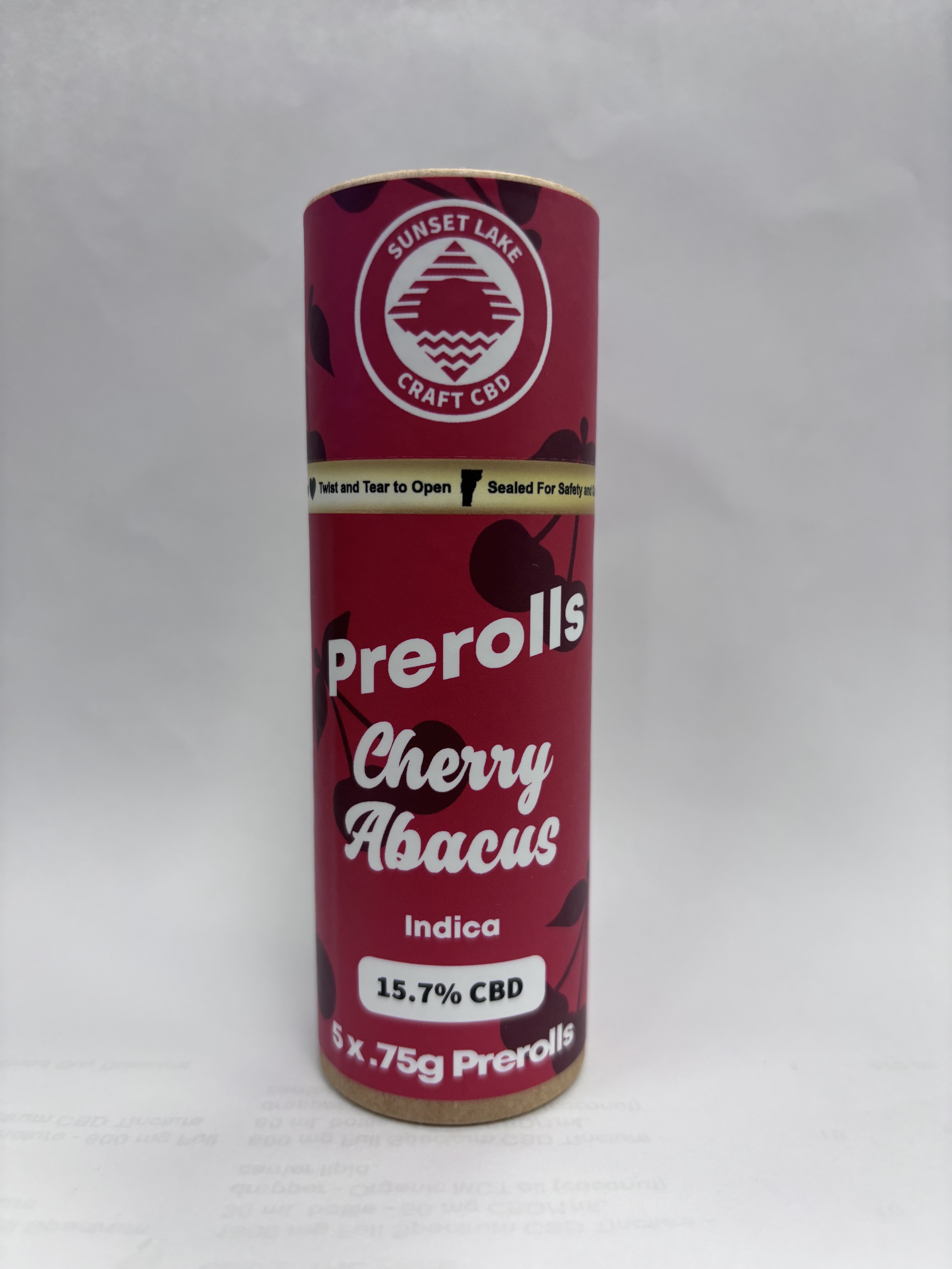 Photograph of Product: Cherry Abacus | 0.75g CBD Pre-Rolls | 5pk