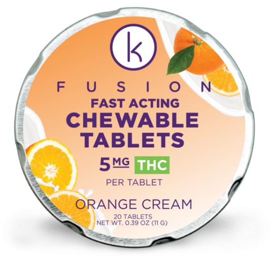 Photograph of product: Orange Cream | Chewable Tablets | 20pk 100mg