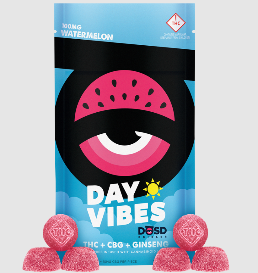 Photograph of product: DOSD Nano Bites - Watermelon Day Vibes + TH-oui/CBG/Ginseng - 100mg