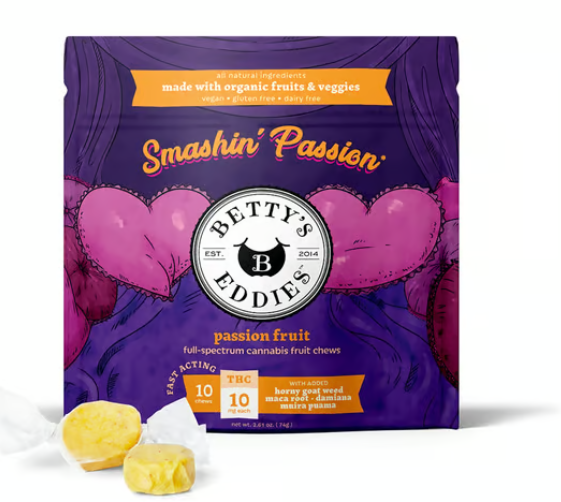 Photograph of product: Betty's Eddies | Smashin' Passion Fruit | 10pk/100mg