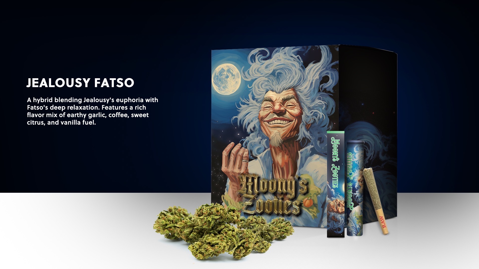 Photograph of product: Moonys Zooties | Fatso Jealousy  | 0.5g | Pre-Roll