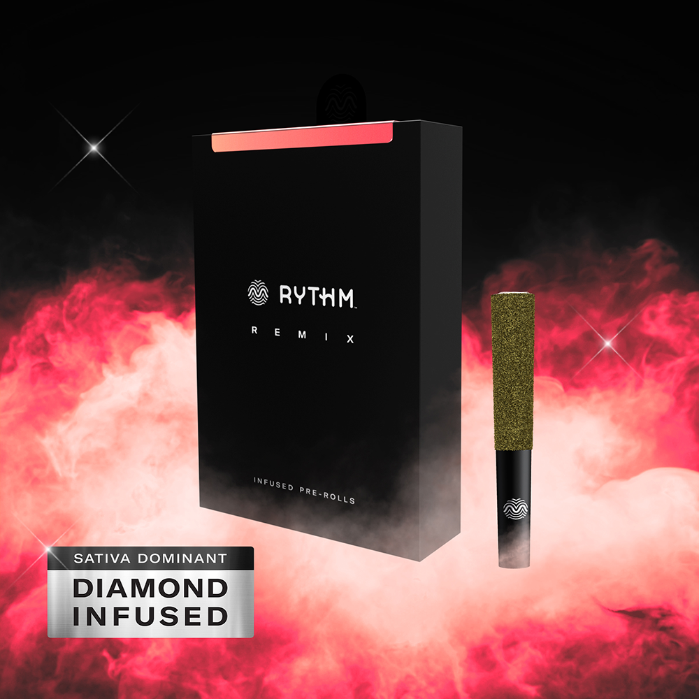 Photograph of product: Strawberry Sour Diesel Rythm Remix 5pk Infused Pre-Rolls | 2.5g - Rythm