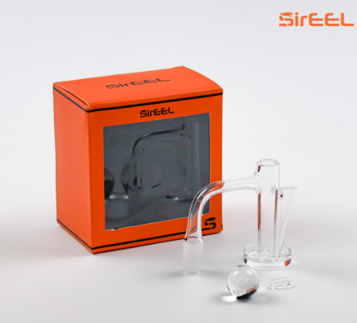 Photograph of product: SirEEL | Banger | 14mm Quartz with Trickle Taste Terp Slide w. Dichroic Ball Cap | Male