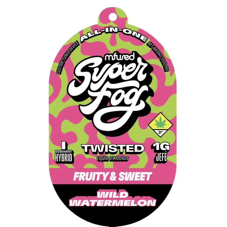 Photograph of product: Super Fog Twisted Jef Wild Watermelon Disposable VAPE