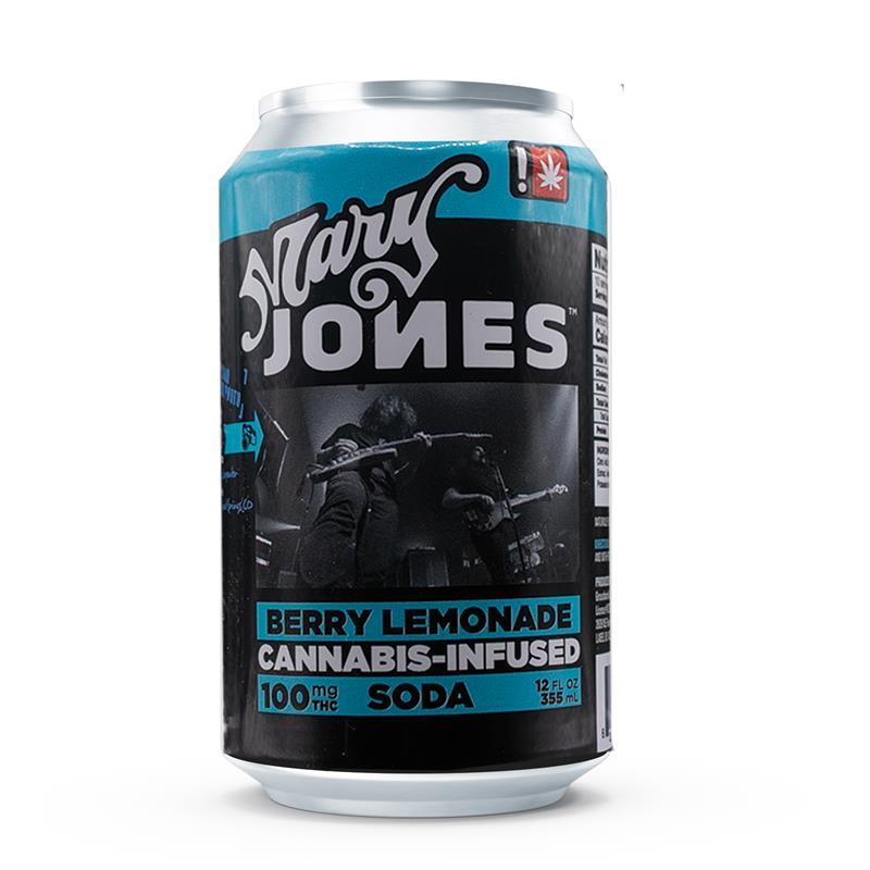 Photograph of product: Mary Jones 100mg Berry Lemonade Infused Soda