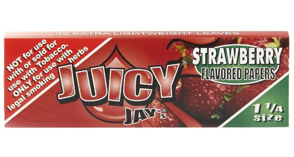 Photograph of product: Juicy Jay's 1 1/4 Rolling Papers Strawberry