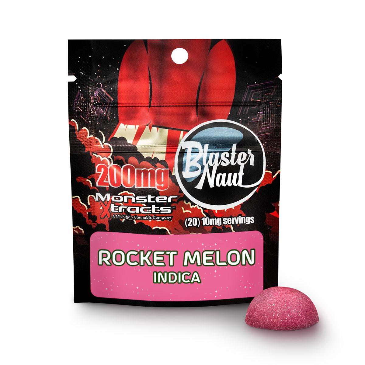 Photograph of product: Monster X Blaster Nauts | Rocket Melon | 200mg Gummies