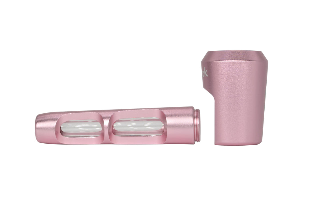 Photograph of product: Aluminum & Glass Spoon Pipe - Rose Gold