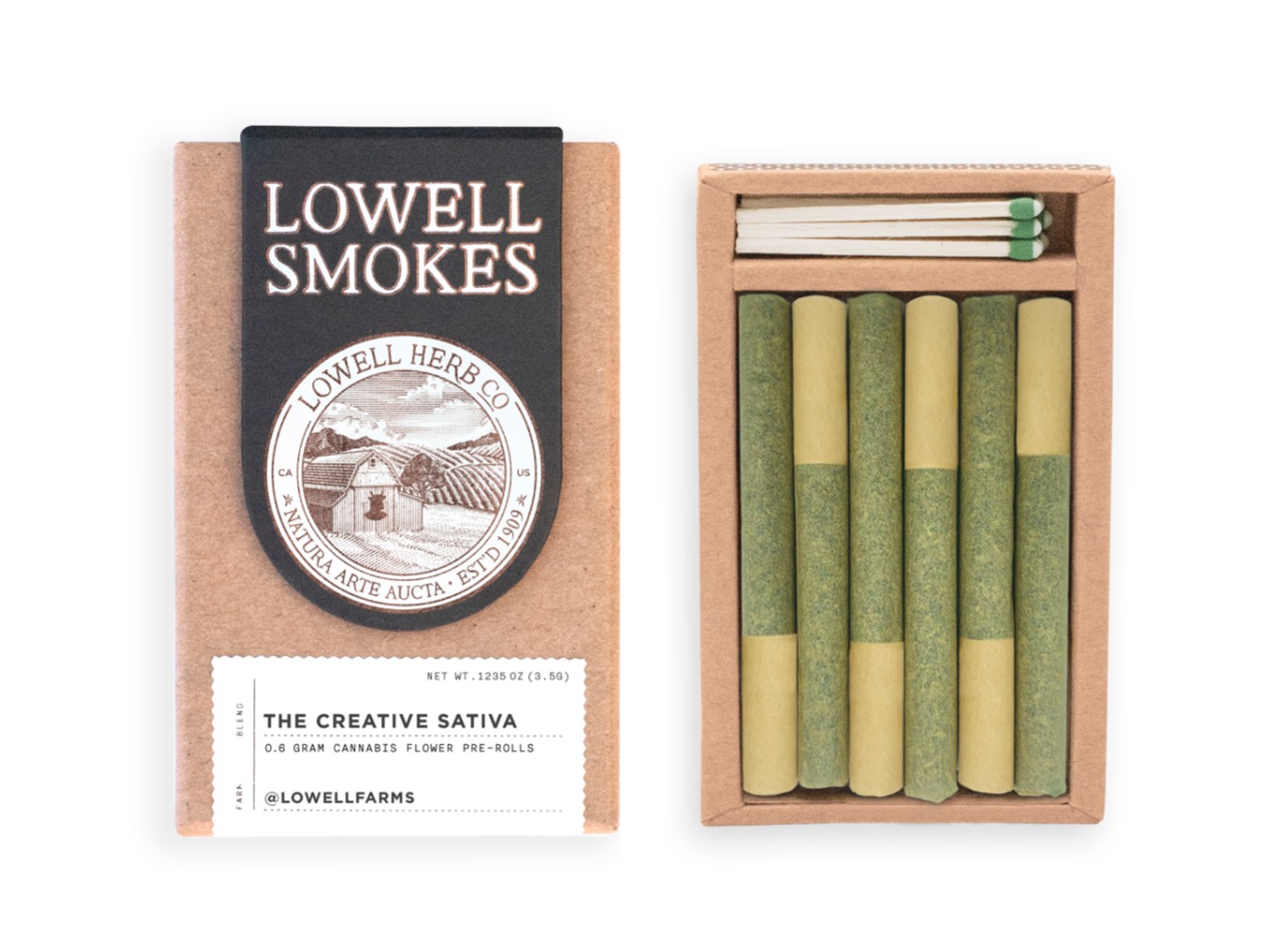 Photograph of product: Lowell | Pre-Roll Pack | The Creative Oui'd Blend | 6pk