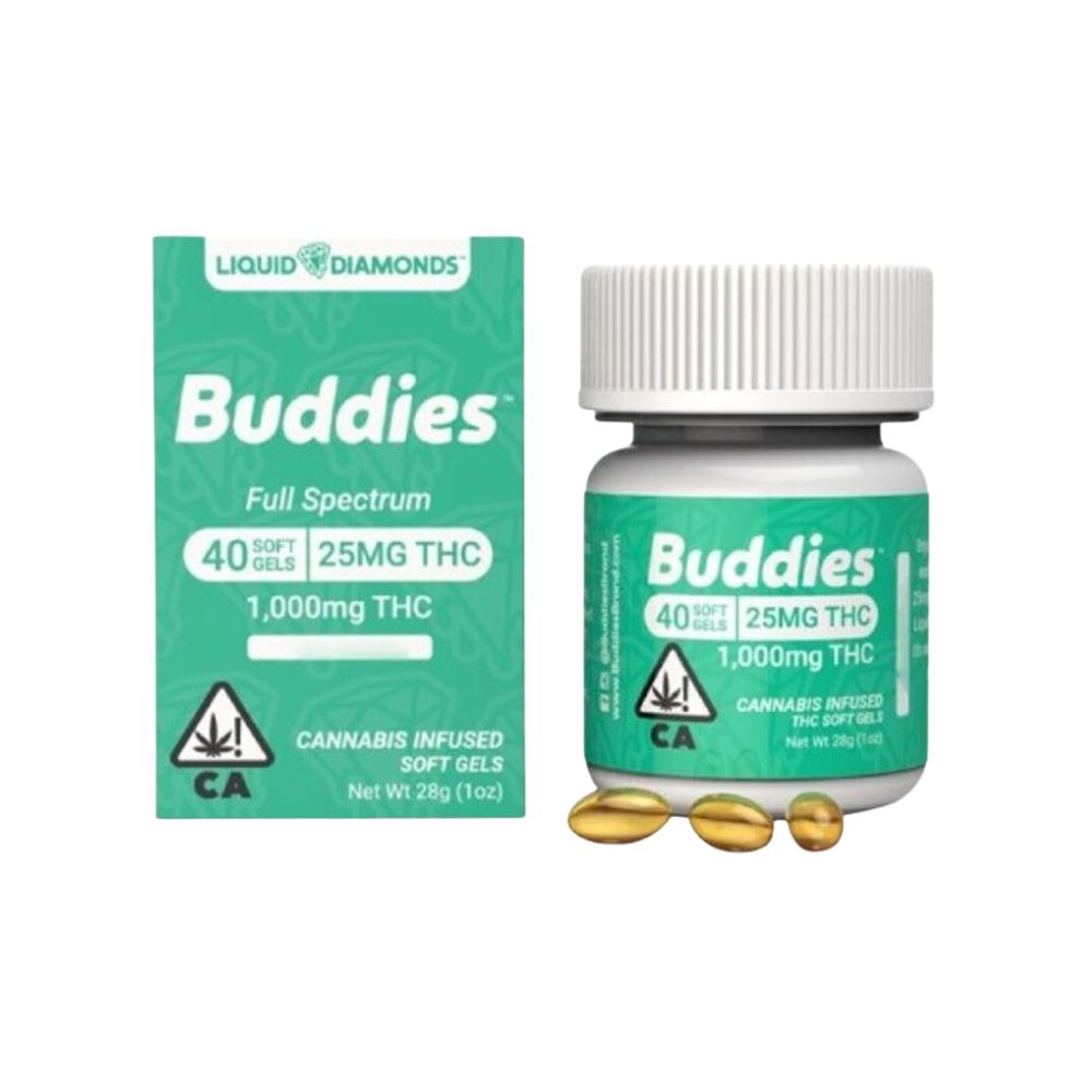 Photograph of product: LIQUID DIAMONDS - 25MG HYBRID CAPS (40CT) - BUDDIES