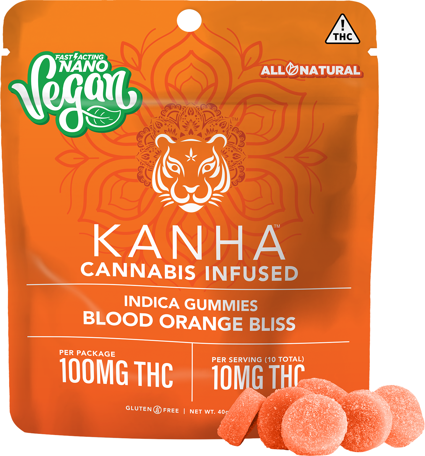 Photograph of product: Blood Orange Indica NANO Gummies 10pk
