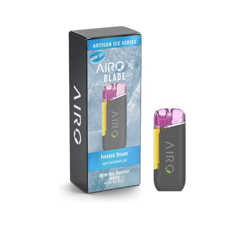 Photograph of product: Airo Brands | Frosted Dream | Artisan Series (Solventless Oil) AiroBlade AIO Vape 2g