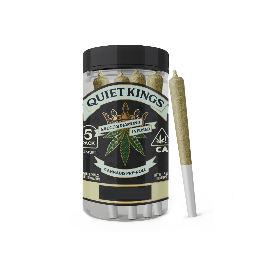 Photograph of product: Quiet Kings | Infused Preroll 5pk | Apples & Bananas