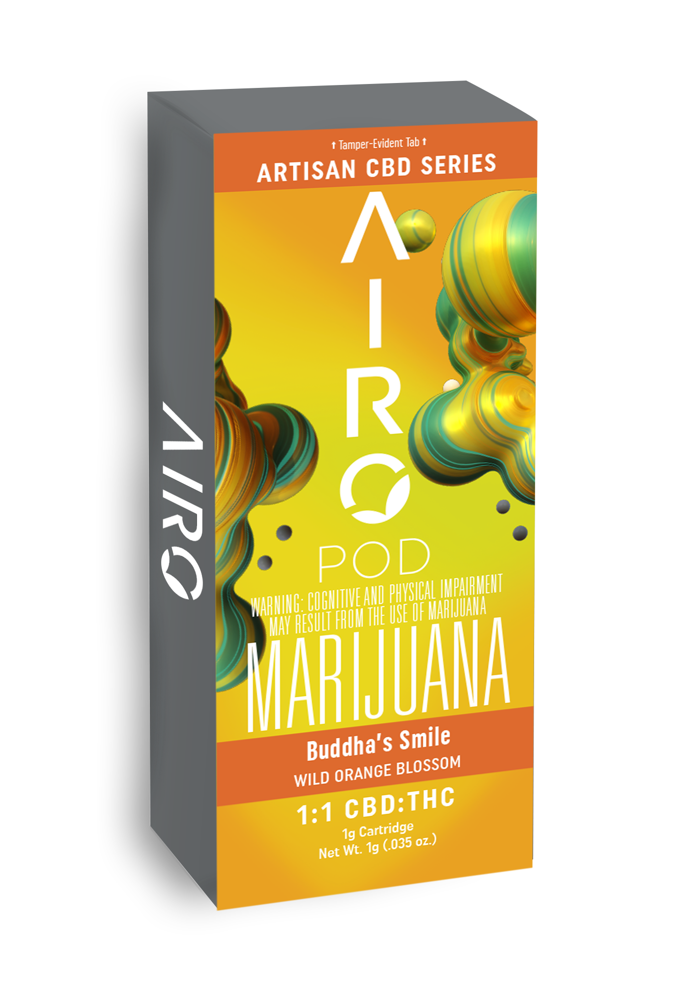 Photograph of product: Buddha's Smile | 1:1 TH-oui:CBD | Airo Pod