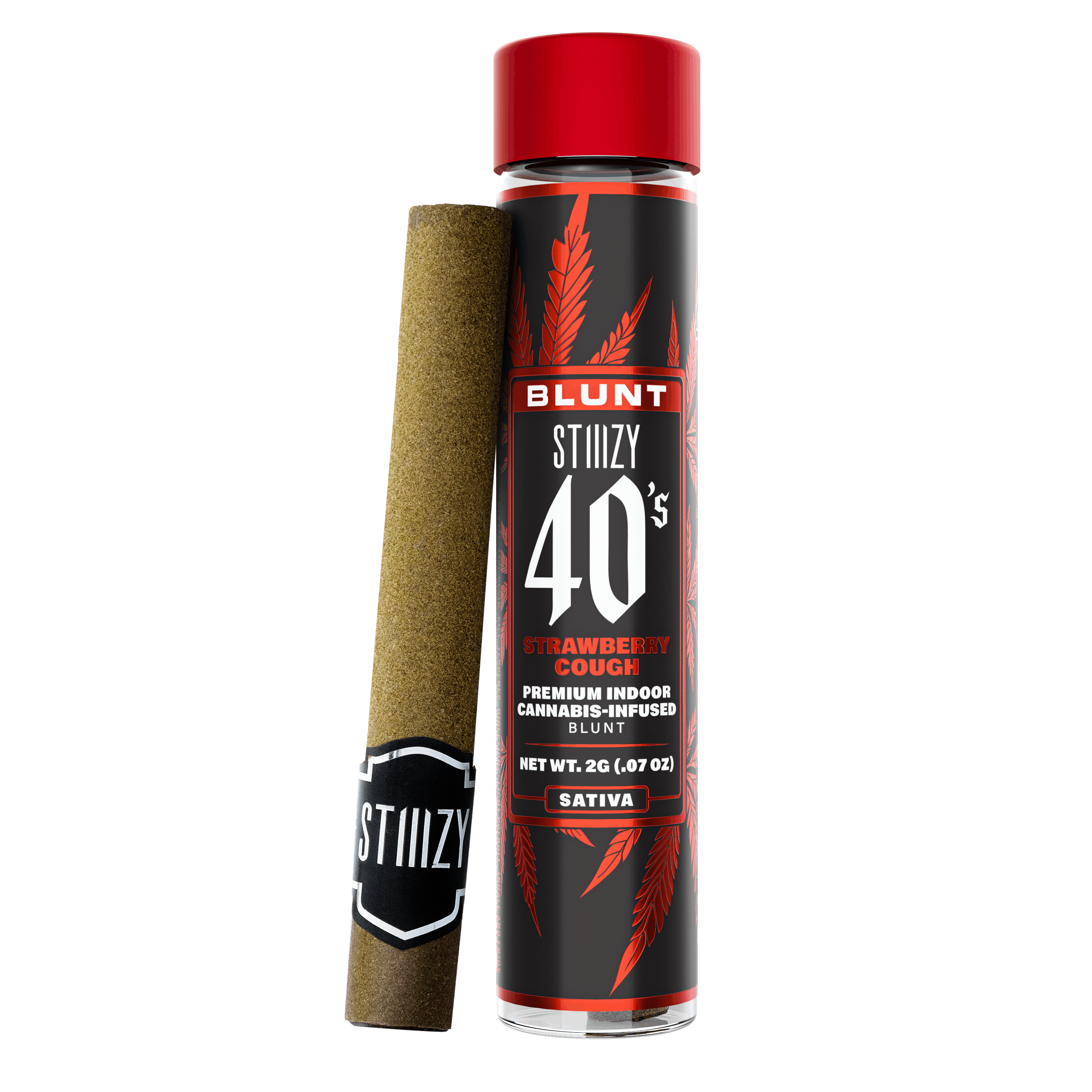 Photograph of product: STIIIZY 40's Strawberry Cough (S) 2g Infused Blunt