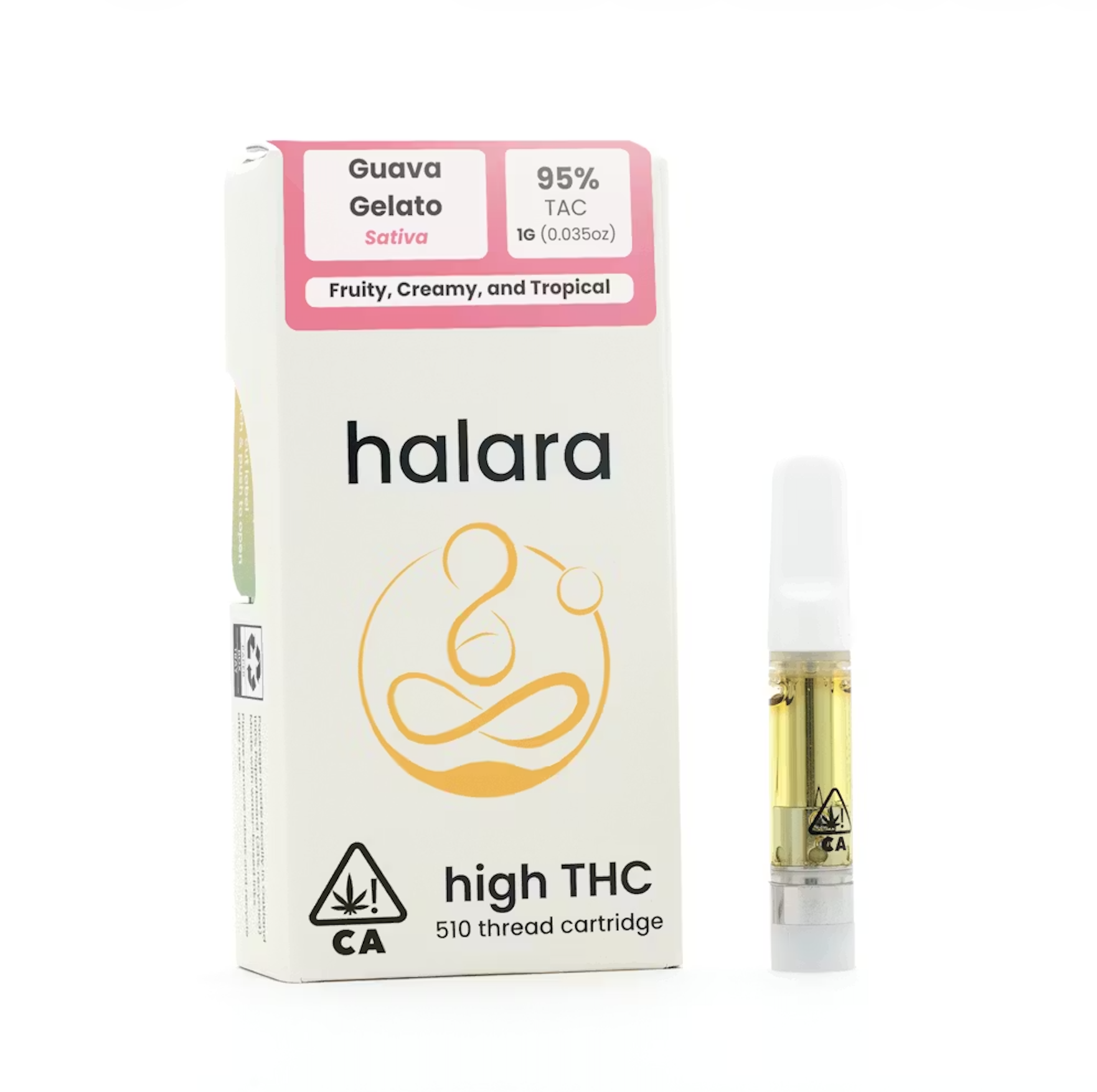 Photograph of product: Guava Gelato (S) HIGH THC CARTRIDGE 1g - Halara
