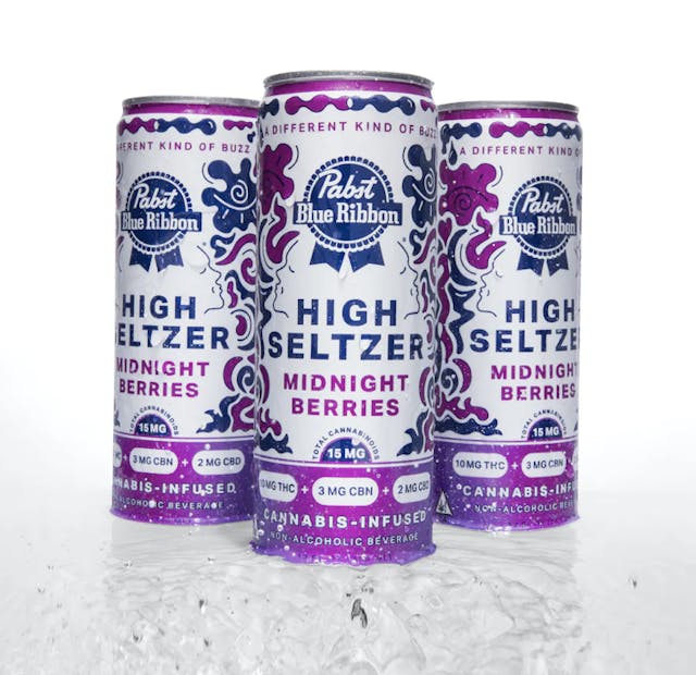 Photograph of product: Single CBN MIDNIGHT Berries - 15mg Infused High Seltzer PBR - Retail
