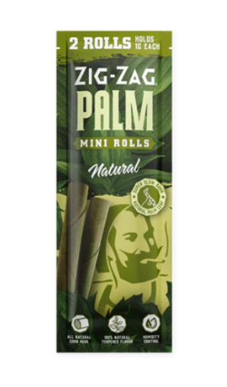 Photograph of product: Zig Zag Mini Palm Rolls Natural 2pk
