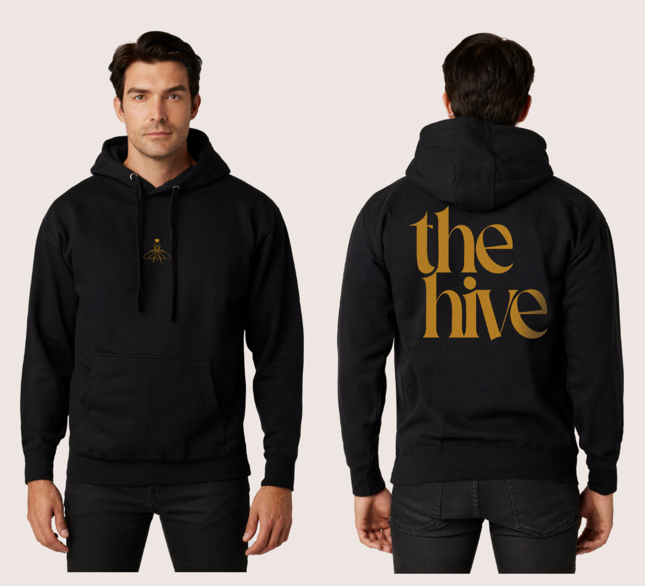 Photograph of product: The Hive Black Hoodie
