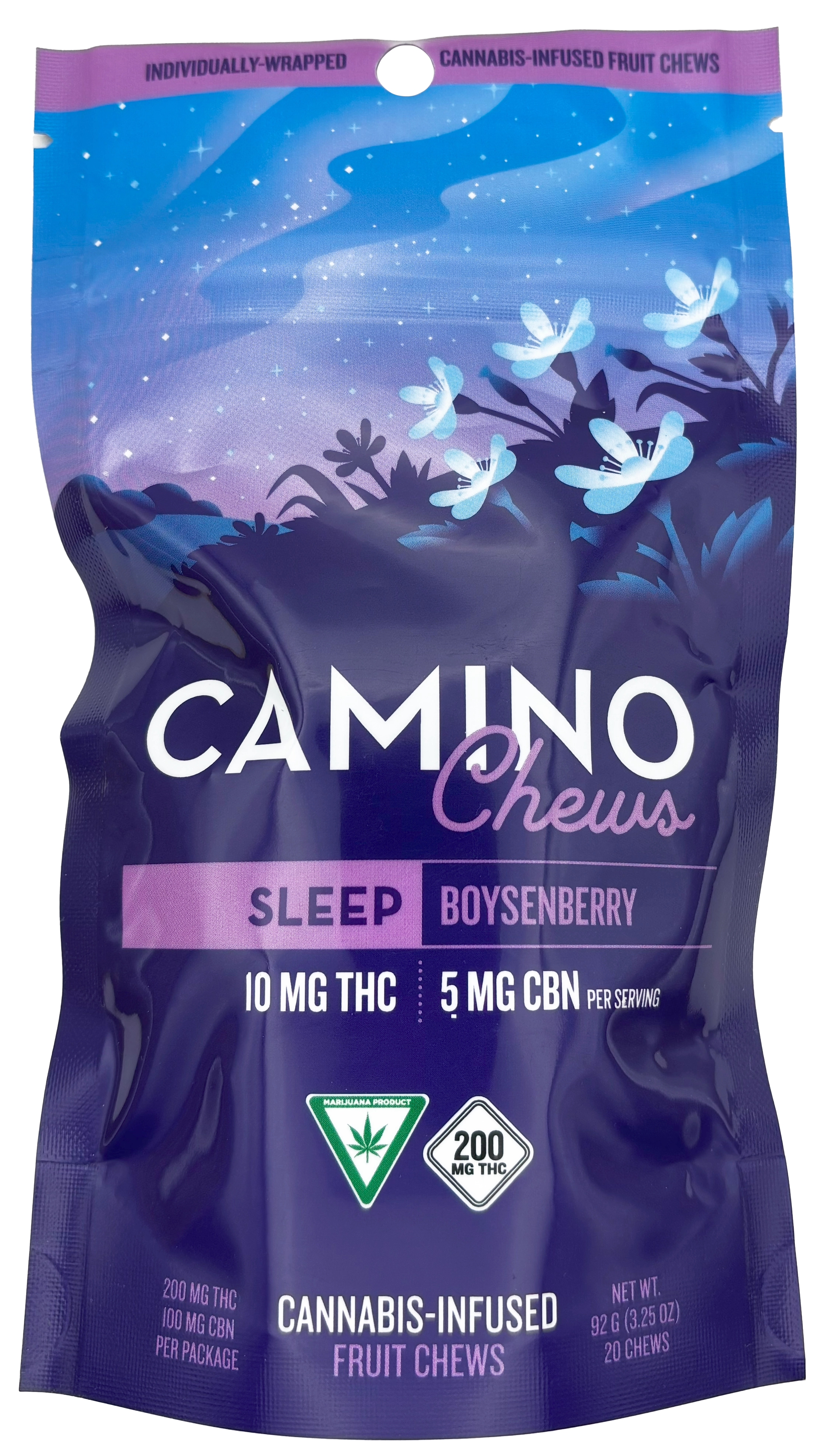 Photograph of product: Boysenberry | Chew Edible | 200mg TH-oui/100mg CBN