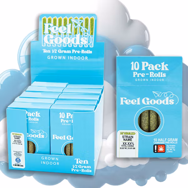 Photograph of product: 10pk Lemon Cherry Gelato + Citrus Mistress - Preroll Pack - Feel Goods