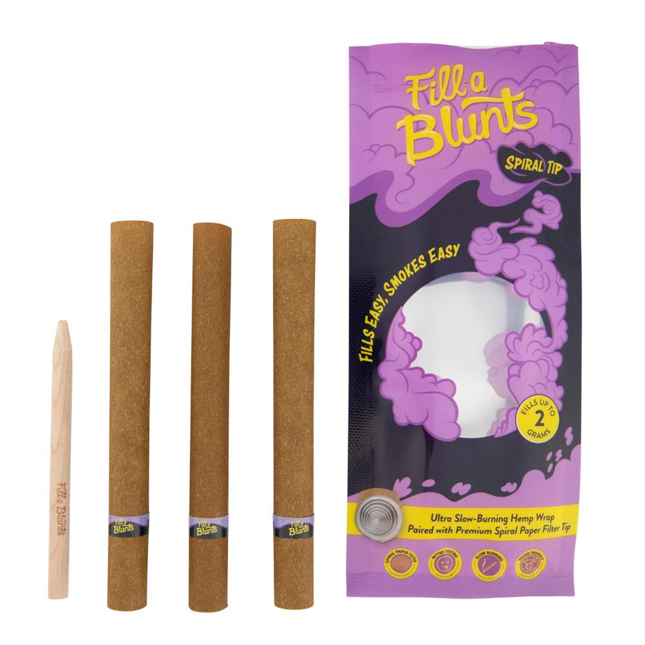 Photograph of product: Daysavers - Fill-a Blunts Fatty Pre Rolled Blunt Tubes with Spiral Filter Tips 3pk