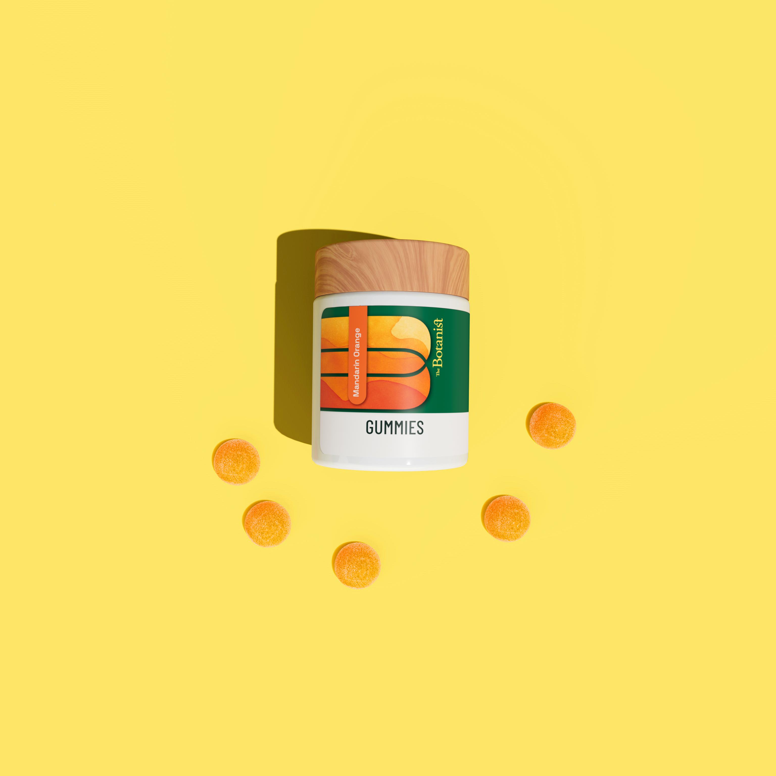 Photograph of product: Mandarin Orange 1:1 TH-oui:CBD I 100mg Gummies I The Botanist