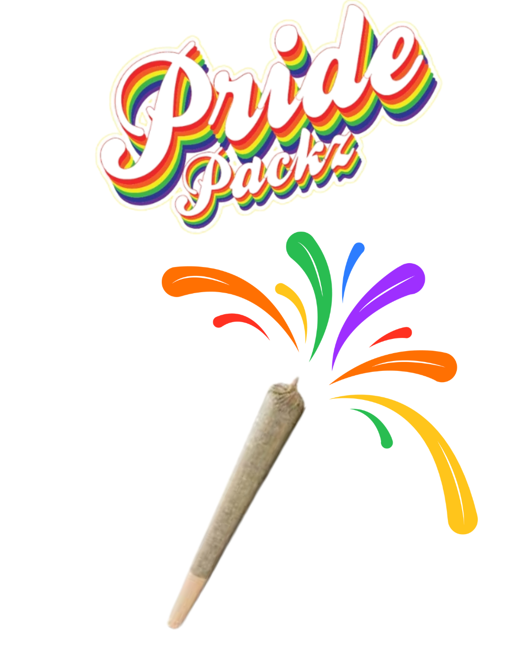 Photograph of product: Pride Packz | Taste The Rainbow Pre-Roll | 1.0g