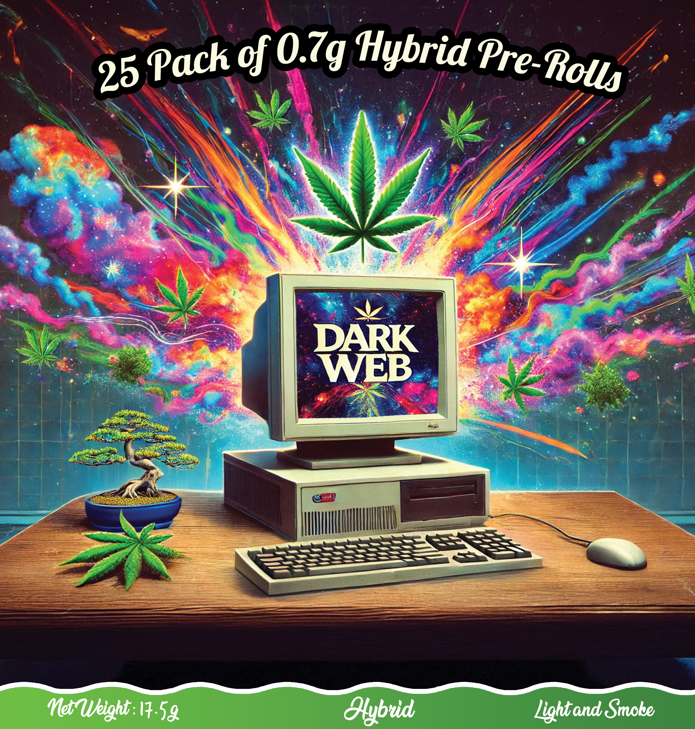 Photograph of product: True Roots - Dark Web 25-Pack - Hybrid Prerolls x 25, 17.5g Total)