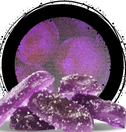 Photograph of product: OZONE SWEET GRAPE 5PK GUMMIES 50MG