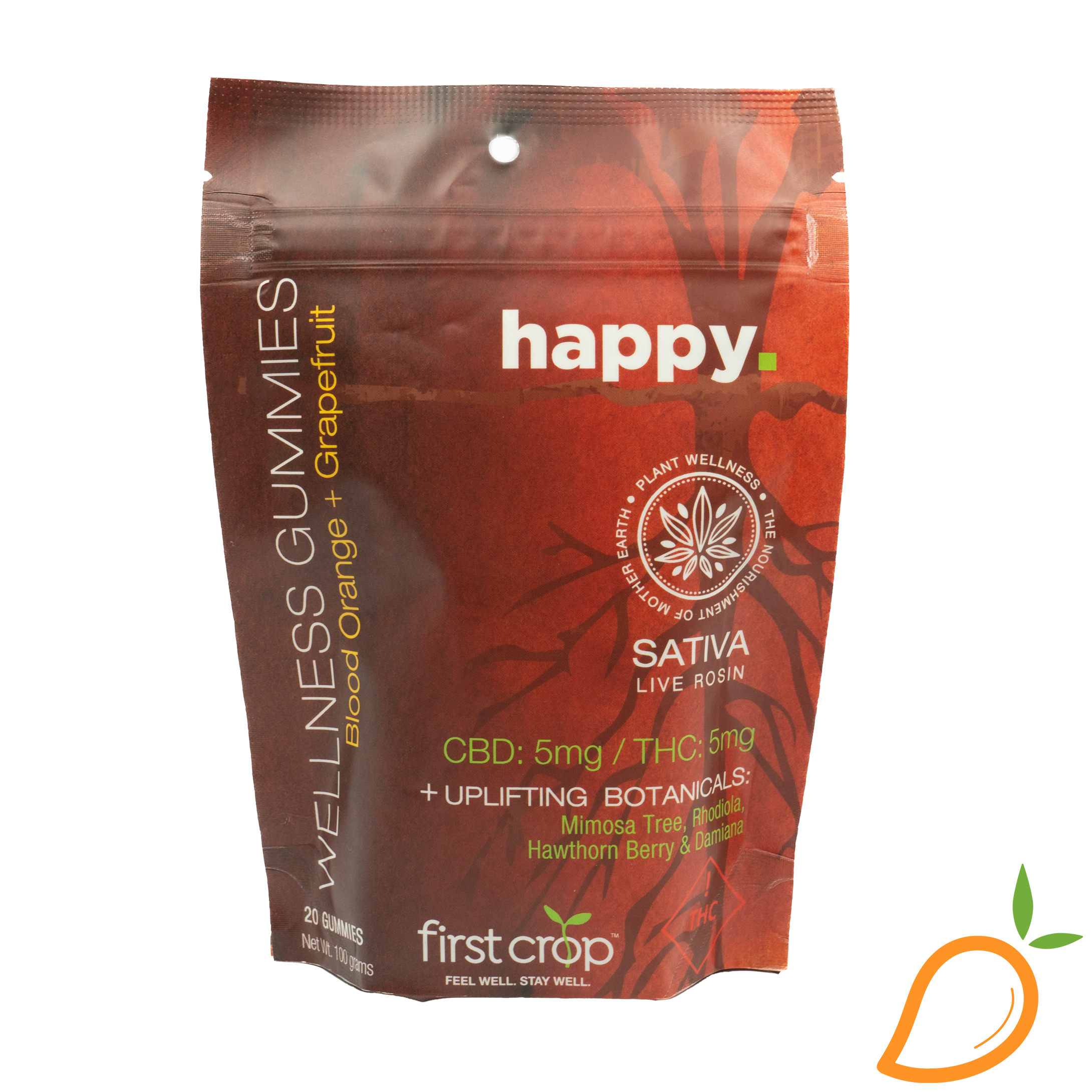 Photograph of product: 100mg 1:1 TH-oui/CBD Happy Oui'd Wellness Gummies First Crop
