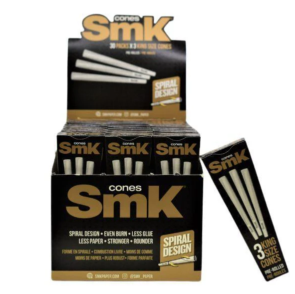 Photograph of product: SMK | King Size Spiral Design Cones 3pk