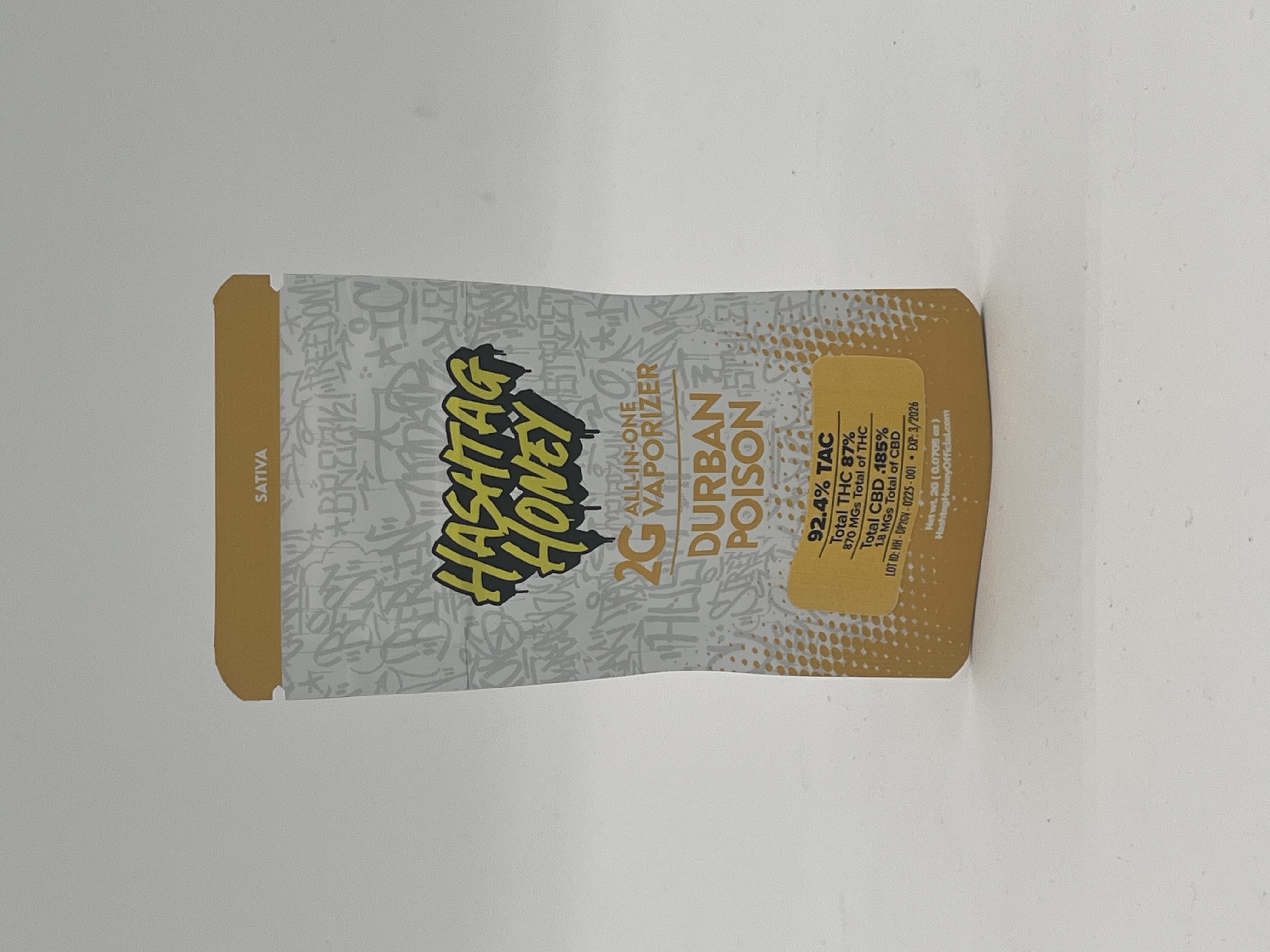 Photograph of product: au chocolattag Honey | Durban Poison | AIO Vape | 2g