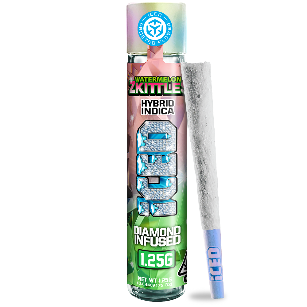 Photograph of product: 1.25g Watermelon Z (Oui'd Hybrid) Diamond Infused Pre-roll TH-oui:42% $20 or 2/$30