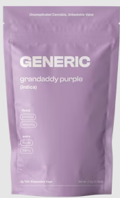Photograph of product: Disposable Cartridge - Generic - Grandaddy Purple (I) - 2g