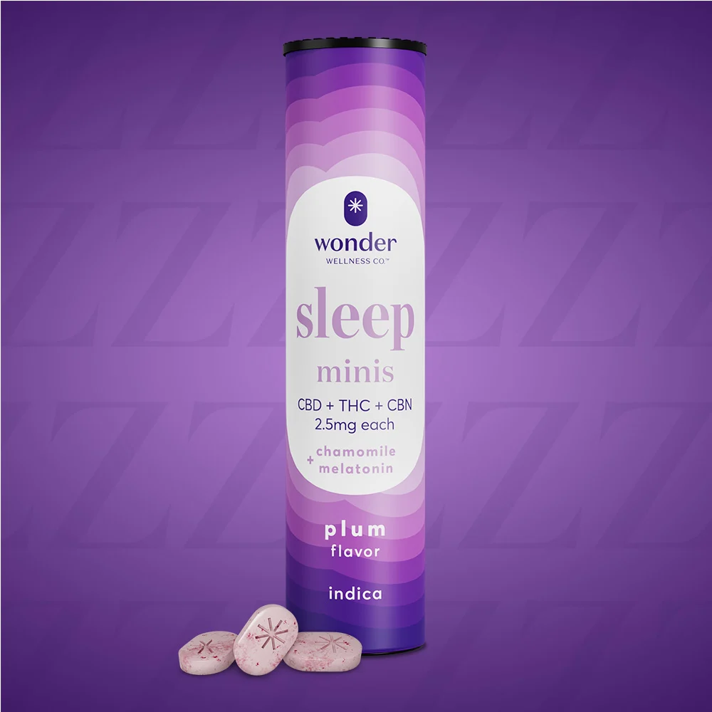 Photograph of product: Sleep - Plum Mints 1:1:1 (TH-oui/CBD/CBN) | Mints 40-Pack