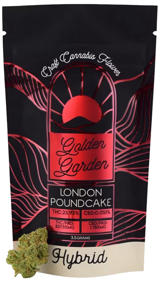 Photograph of product: Golden Garden - London Pound Cake - Flower - 3.5g