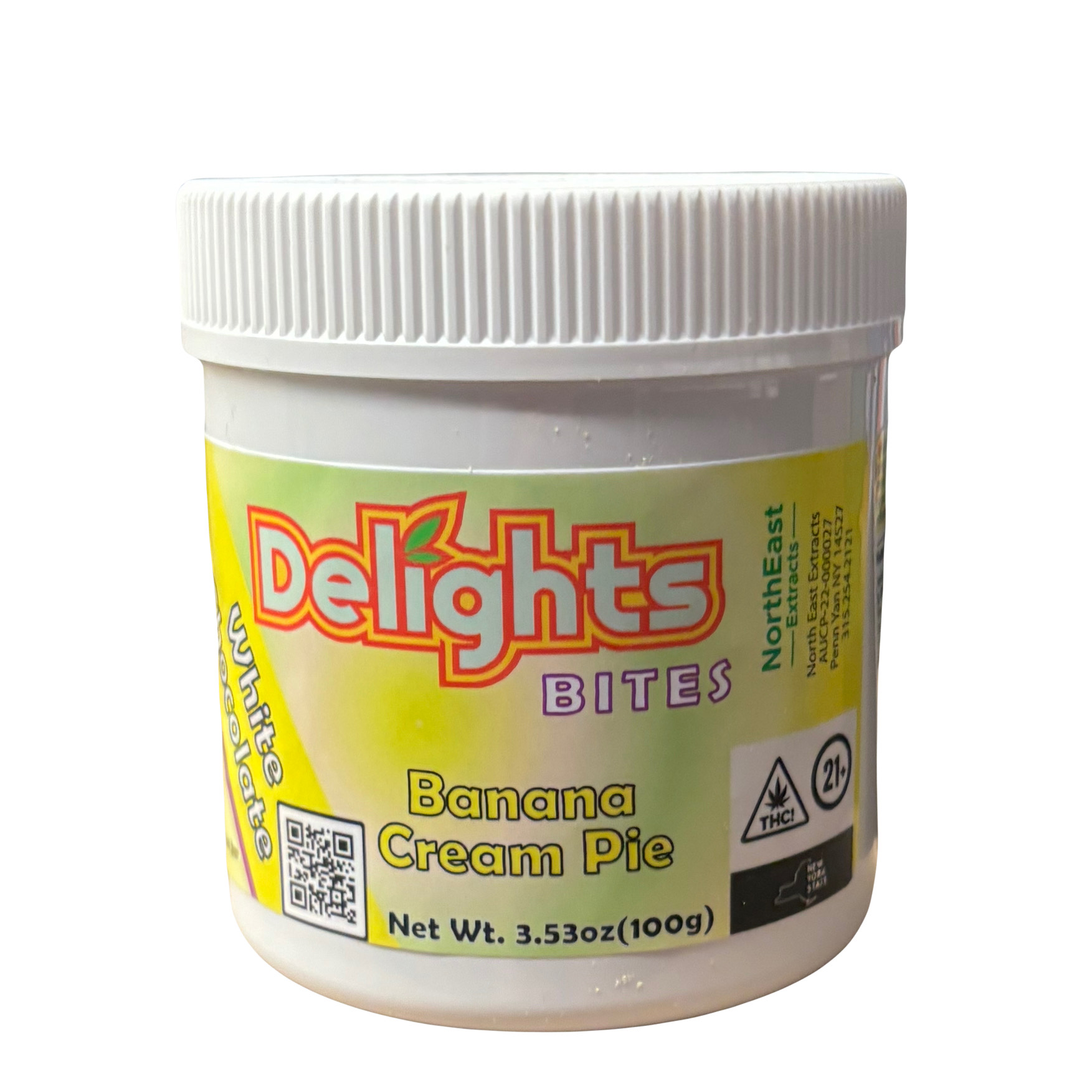 Photograph of product: Delight Bites - Bananna Cream Pie - Chocolate - 100 mg