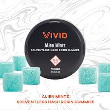 Photograph of product: Alien Mintz | 150mg Live Rosin Gummies