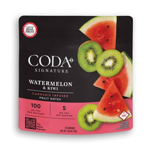 Photograph of product: Coda | Fruit Notes | - 100mg | Kiwi and Watermelon