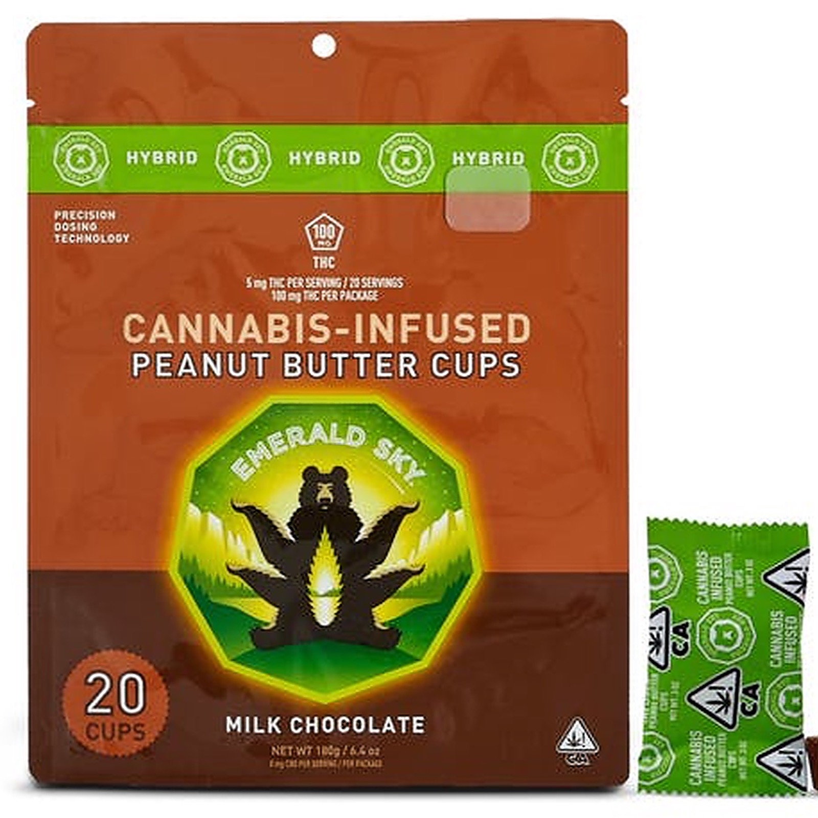 Photograph of product: Peanut Butter Cups - Hybrid 100mg 10pk