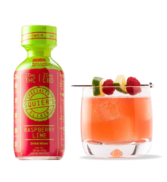 Photograph of product: Squier's Elixirs | Raspberry Lime | 500mg 4oz. au chocolat Rosin Drink Mixer