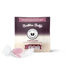 Photograph of product: BETTY'S EDDIES Fruit Chew 50mg: Raspberry Creme 5:4:1 TH-oui:CBD:CBN 1pc
