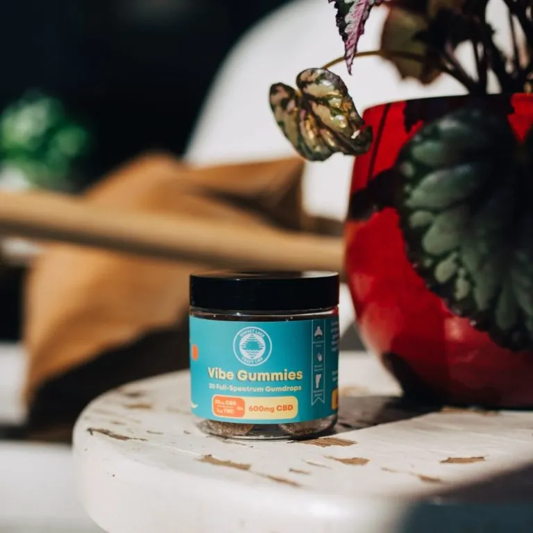 Photograph of product: Sunset Lake CBD Vibe Gummies- 20ct - 30mg CBD/1mg TH-oui