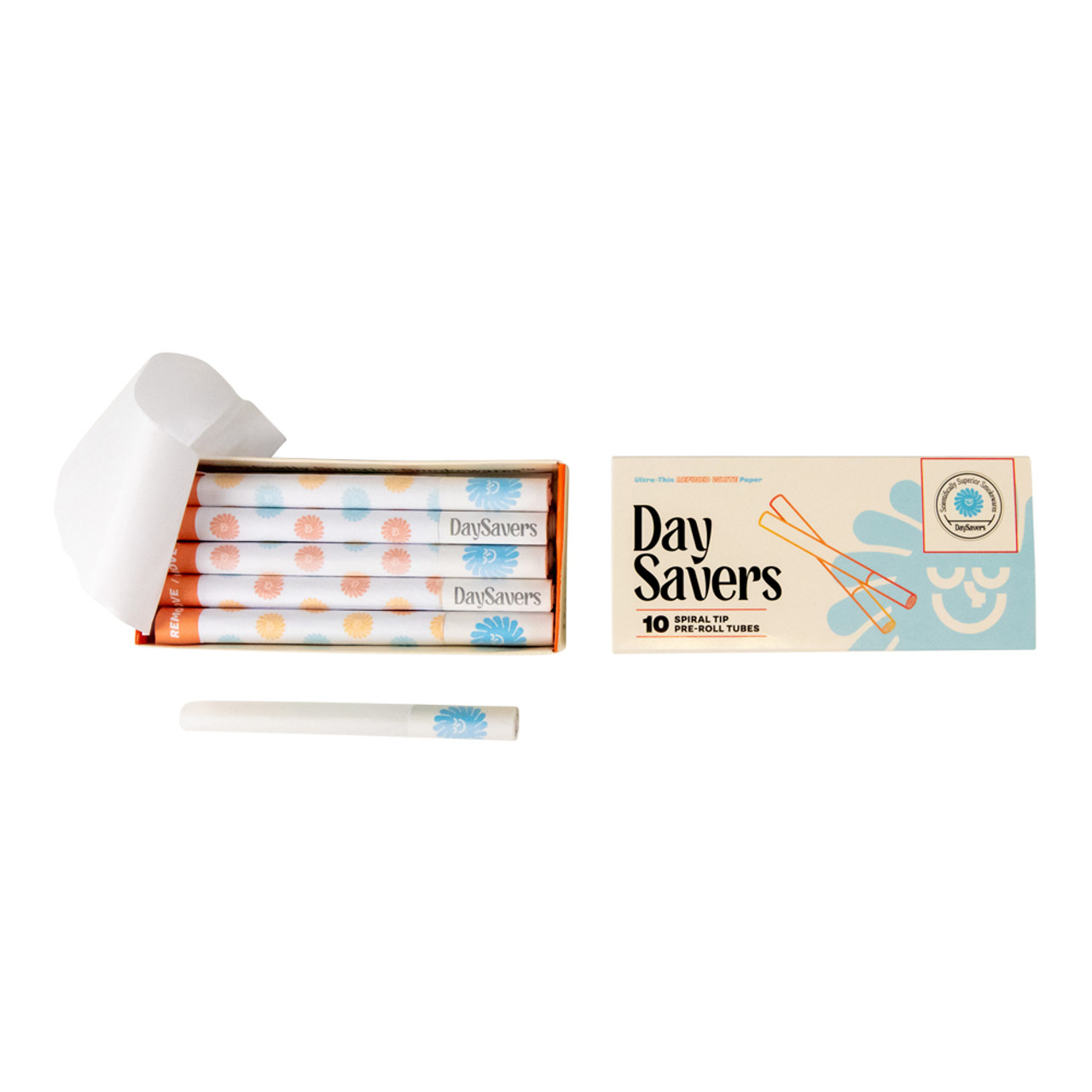 Photograph of product: DaySavers .5g preroll Tubes with spiral filter