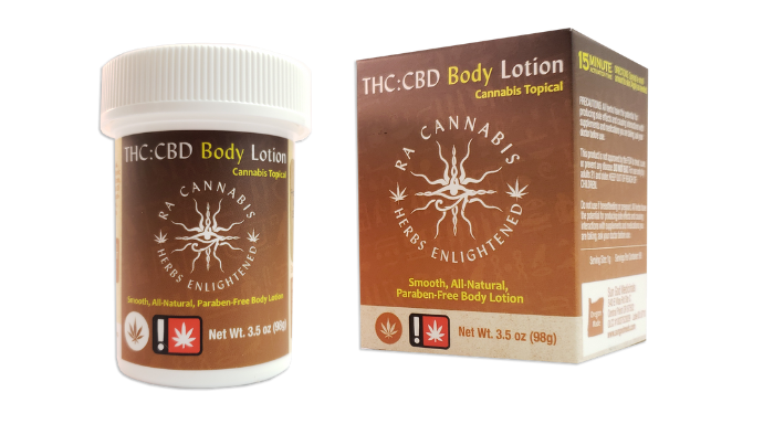 Photograph of product: Sun God Medicinal TH-oui:CBD Body Lotion