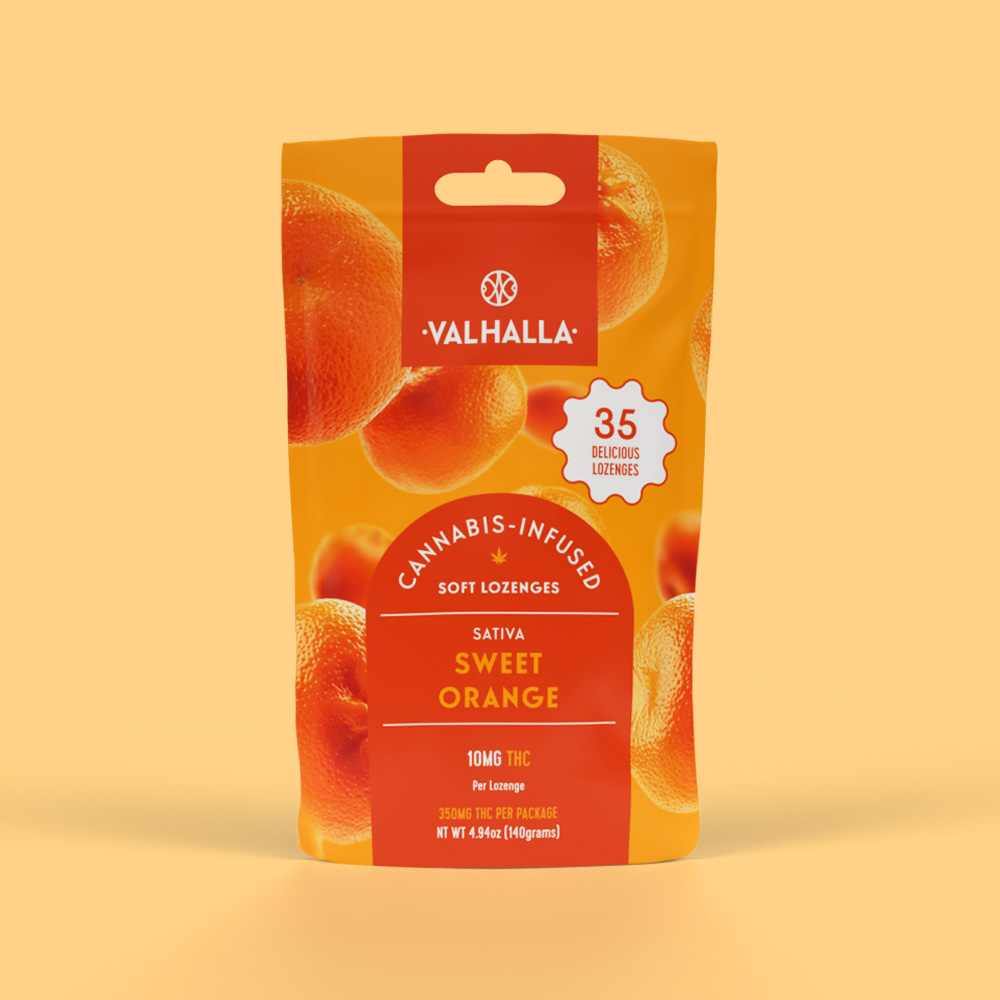 Photograph of product: Valhalla - Sweet Orange Soft Lozenges 100mg