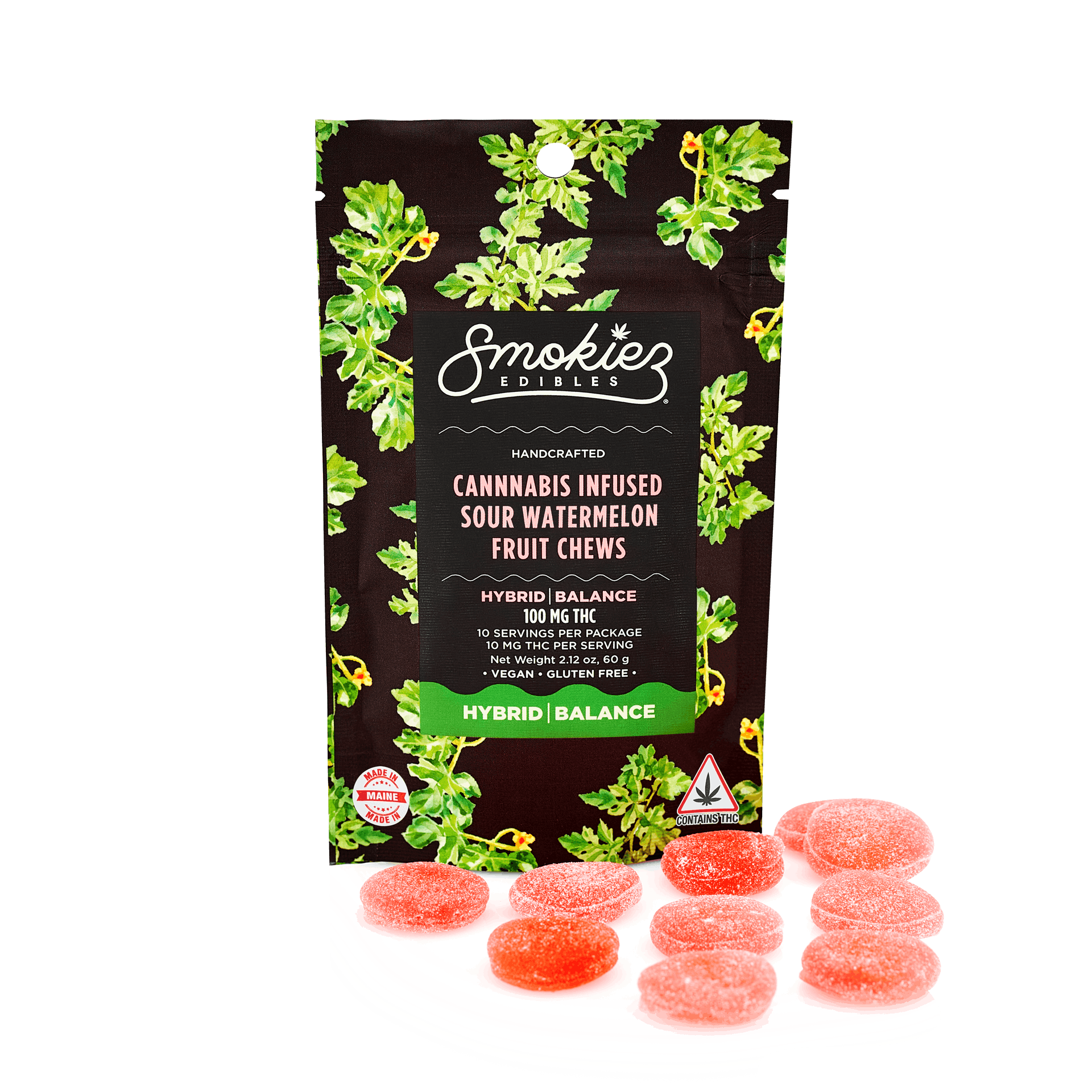 Photograph of product: SOUR WATERMELON 100MG - SMOKIEZ