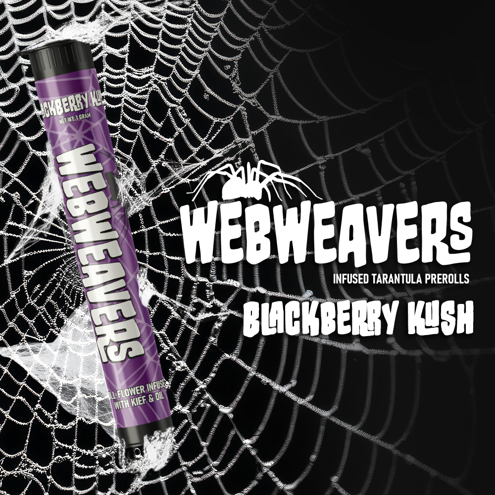 Photograph of product: Mother Nature's Labs | Blackberry Kush Infused Tarantula Webweaver